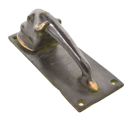 Entrance Elephant Face Brass Door Handle