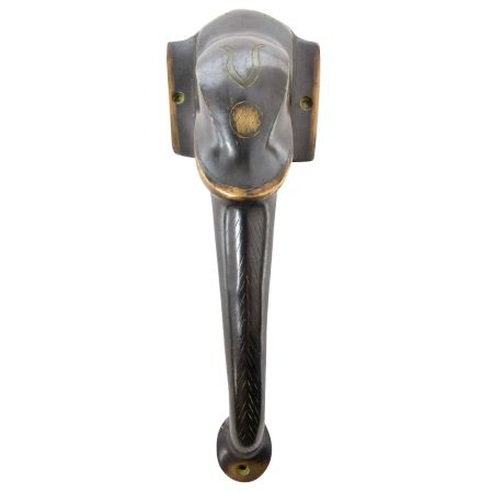 Door Handle Elephant Face Sculpture