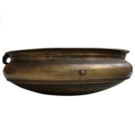 Ethnic Traditional Bronze Urli - 28.5 Inches