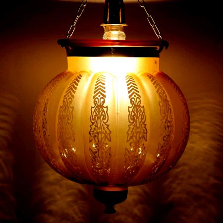 Yellow Melon Ceiling Lamp