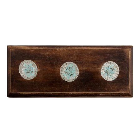 Water Paneled Sides Glass Wooden Hooks