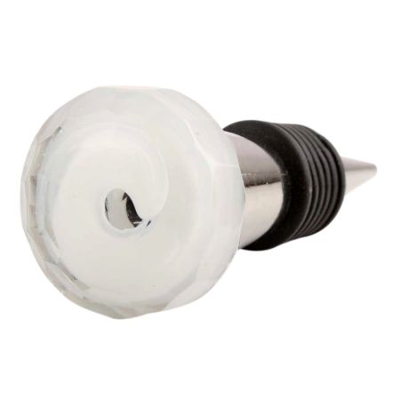 Clear Diamond Glass Wine Stopper