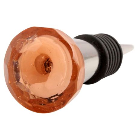 Pink Diamond Glass Wine Stopper