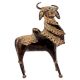 Brass Tribal Bull Standing Statue