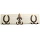 Horse Shoe Fleur De Lis Iron Wooden Hooks
