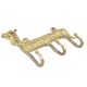 Brass Tribal Camel Face Three Wall Hooks with Patina
