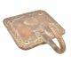 Brass Red Squared Floral Design Single Wall Hooks