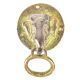 Brass Elephant Door Knocker Ring with patina