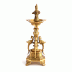 Brass Peacock Figurine Tall Oil Lamp