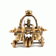 Brass Indian Village Bullock Cart Sculpture