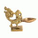 Brass Peacock Oil Lamp