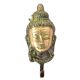 Green Brass Statue Wall Hooks of Lord Shiva Face Sculpture