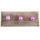 Antique Pink Round Glass Wooden Hooks