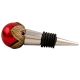 Antique Red Round Glass Wine Stopper