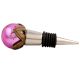 Antique Pink Round Glass Wine Stopper