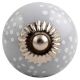 Light Grey Dotted Ceramic Cabinet Knob Online