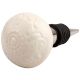Cream Ceramic Floral Wine Stopper