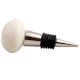 Cream Ceramic Floral Wine Stopper