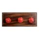 Red Flower Metal Wooden Hooks
