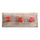 Red Restoration Metal Wooden Hooks