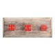 Red Square Metal Wooden Hooks