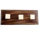 Cream Square Border Metal Wooden Hooks