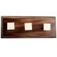 Cream Hammered Square Metal Wooden Hooks