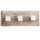 Cream Hammered Square Metal Wooden Hooks