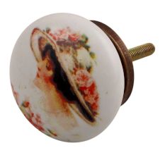 Lady Ceramic Flat Cabinet Knob Online