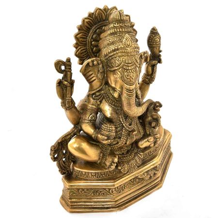 Bronze 4 Hand Ganesha Figurine