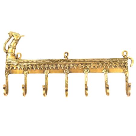 Tribal 7 Brass Camel Head Wall Hooks Hangers