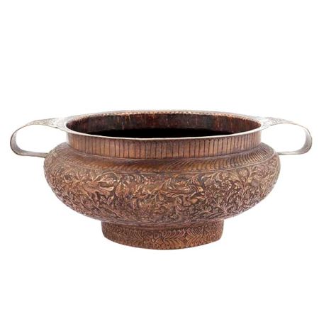 Copper Urli Pot Embossed 14.96 inches