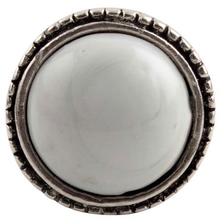 Grey Wheel Floral Glass and Metal Drawer Knobs Online