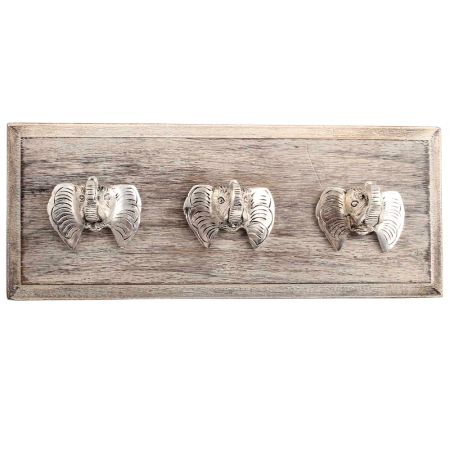 Elephant Aluminium Wooden Hooks