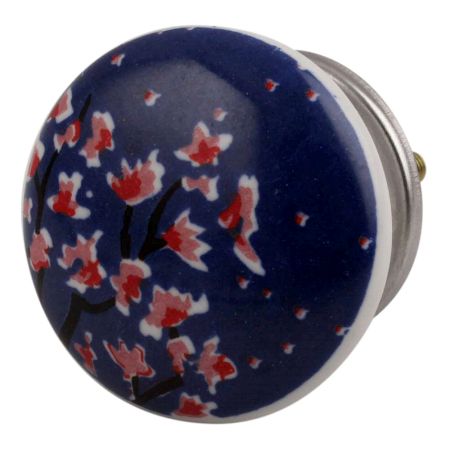 Pink Flower Ceramic Flat Dresser Knob Online