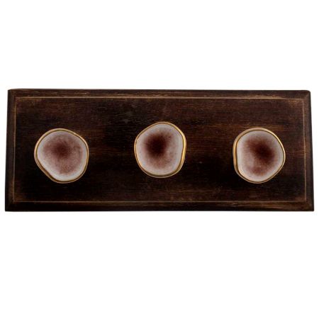 Brown Soil Ceramic Wooden Hooks