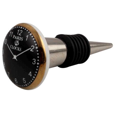Paris Clocks Ceramic Watch Wine Stopper