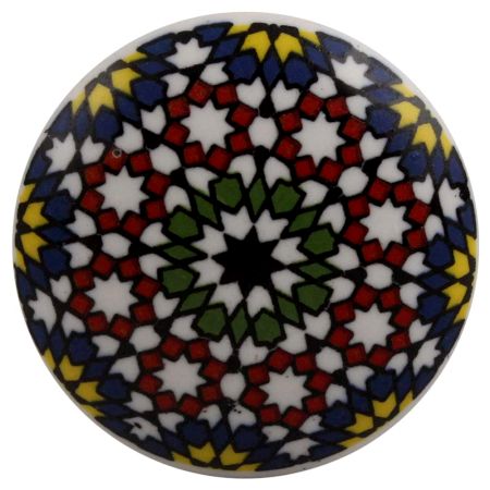 Multicolor Star Ceramic Flat Wine Stopper