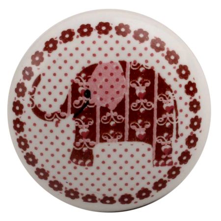 Brown Elephant Flat Ceramic Wine Stopper