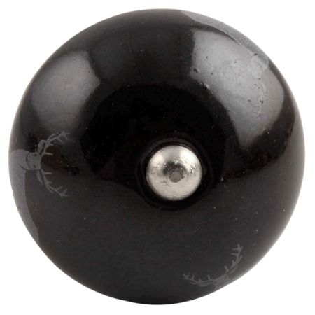 Black Standing Rein Deer Pattern Ceramic Wine Stopper