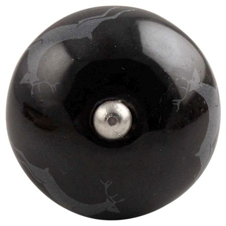 Black Runing Rein Deer Pattern Ceramic Wine Stopper