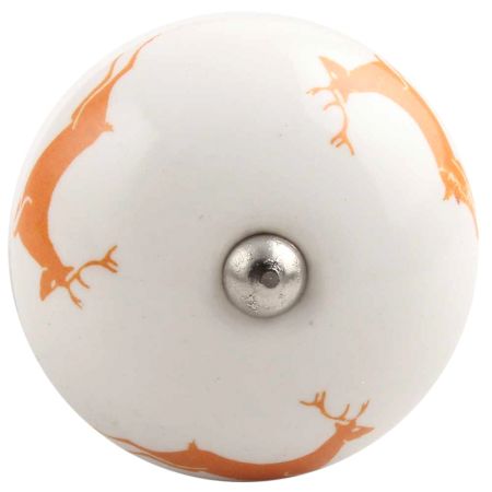 Orange Runing Rein Deer Pattern Ceramic Wine Stopper