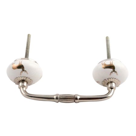 Golden Standing Rein Deer Pattern Ceramic Bridge Handle