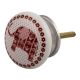 Brown Elephant Ceramic Flat Dresser Knob Online