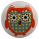 Orange Owl Ceramic Flat Wine Stopper