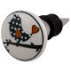 Slate Green Bird Flat Ceramic Wine Stopper