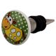 Yellow Cow Flat Ceramic Wine Stopper