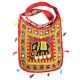 Red Embroidered Elephant Sling Bag