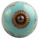 Sea Green Leaf Ceramic Drawer Knob Online