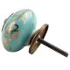 Sea Green Leaf Ceramic Drawer Knob Online